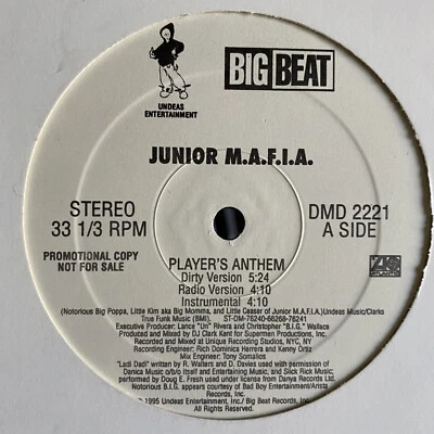 JUNIOR M.A.F.I.A. - PLAYER'S ANTHEM (12")  1995!!  RARE!!  THE NOTORIOUS B.I.G. - Image 1 of 2