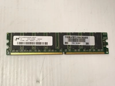 Tarjeta de memoria Micron 512 MB 266 MHz CL2.5 MT16VDDT6464AG-265CA Foto 1 de 4