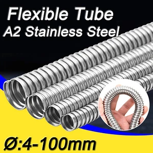 Flexible Conduit Tube Cable Tidy Trunking Organiser A2 Stainless Steel Ø4 - 32mm - Picture 1 of 6