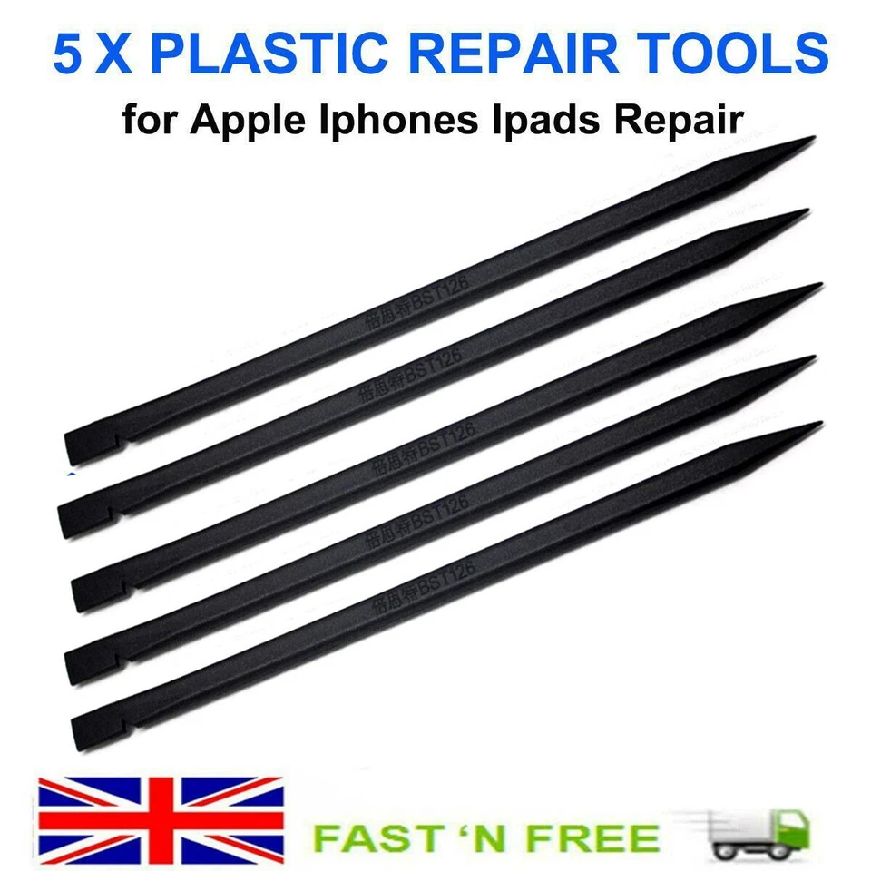 5X NYLON PLASTIC BLACK SPUDGER STICK OPENING REPAIR TOOL APPLE IPAD IPHONE IPOD - Image 1 of 2
