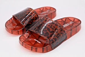 CAPE ROBBIN BEACHY WOMEN'S SIZE 6 LEAPARD PRINT JELLY SANDALS SLIDES TORTOISE - Picture 1 of 3