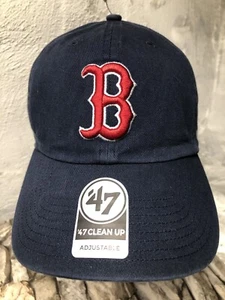 47 Brand Clean Up BOSTON RED SOX MLB Baseball Slouch Strapback Mens Cap Hat NEW - Picture 1 of 11