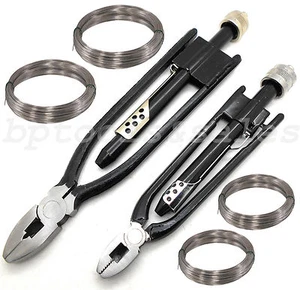 6" & 9" Aircraft Safety Wire Twist Twister Pliers w/ Spool Wire Tie Safety Wire - Picture 1 of 1