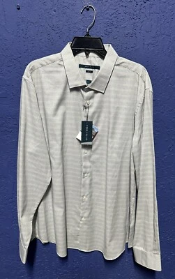 Perry Ellis Dress Shirt Men's Size XXL Cotton Dobby 4ISW3014RT 126 White - Image 1 of 4