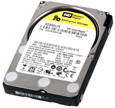Hard Drive WD VelociRaptor WD3000HLFS 300GB 10000U/Min 64MB SATA II 2.5'' - Image 1 of 3