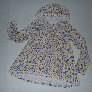 TEA Girl 8 Hooded Swing Top White floral Long Sleeve casual hoodie - Picture 1 of 6
