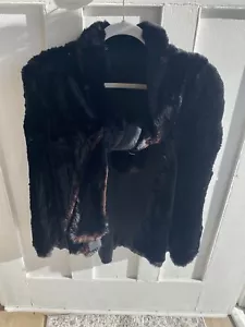 Black Sheared Beaver Capelet 1sz Vintage - Picture 1 of 2