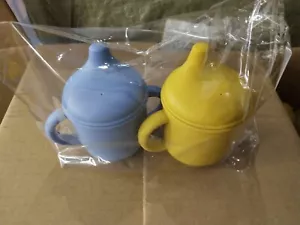 Silicone Sippy Cup and Training Cup for Baby 6 months+ Soft Spout and Handles - Picture 1 of 1