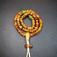 Gandhanra Original Tibetan Yak Bone Mala, Prayer Beads,Rosary Beads,22 Inches
