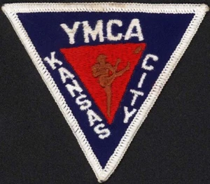 Vintage uniform patch YMCA Kansas City football player pictured unused n-mint - Picture 1 of 3