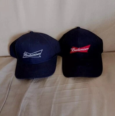Lot Of 2 Budweiser Beer Adjustable SnapBack Hats, Caps - Image 1 of 4