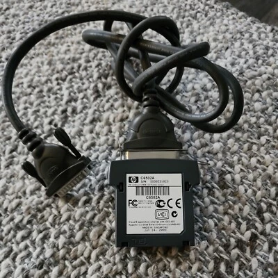 HP C6502A Black HP Jet Direct 200N LIO Printer Server Parallel Cable Adapter - Image 1 of 3
