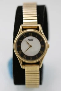 Pulsar Mujeres Reloj Oro Acero Inoxidable Elástico Batería Wr Mop Gris Cuarzo - Imagen 1 de 6