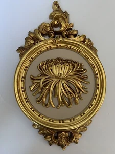 Dart Industries Gold Flower Plastic Wall Decor 1978 VINTAGE Art Deco 15” USA - Picture 1 of 12