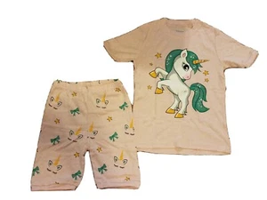 Wibbly Pig baby Girls Pajama Set Short Sleeve Shirt and Shorts Size 7 - Picture 1 of 3