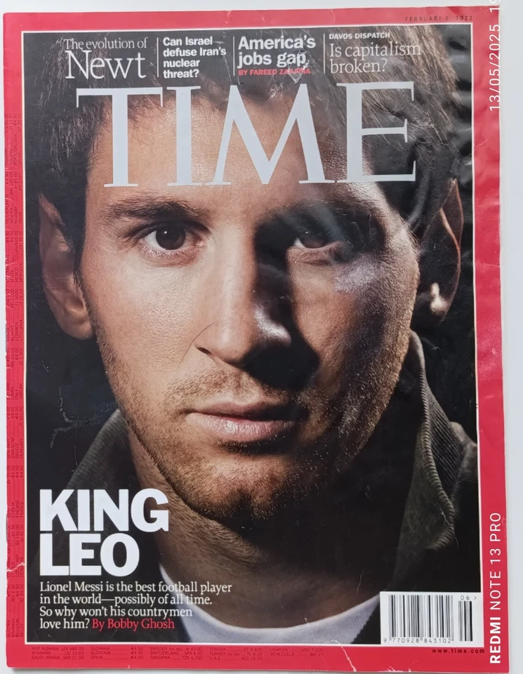 Time Magazine FEBRUARY 2012 " LIONEL MESSI " - Image 1 of 1