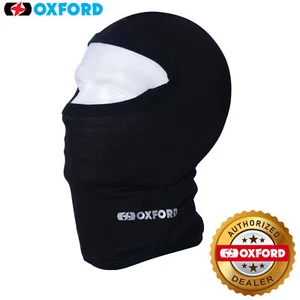 Oxford Adults Motorcycle Motorbike Cotton Balaclava - Black - Picture 1 of 5