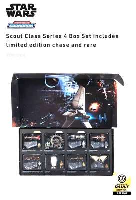 Jazwares Star Wars Scout Set 4 persecución limitada y raro estuche de envío imperfecto 1/1500 Foto 1 de 4