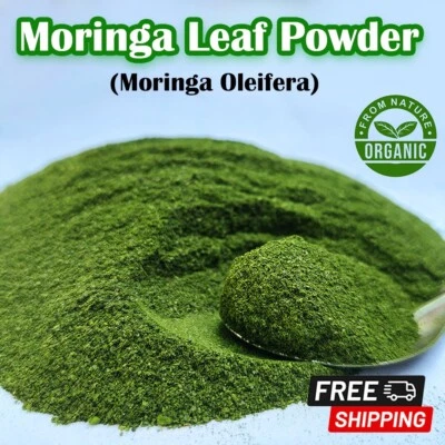 Hoja de Moringa 100 % pura orgánica en polvo Oleifera Ceilán suplemento de hierbas/té 100 g Foto 1 de 4