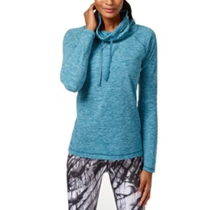 New IDEOLOGY Women's Space-dyed Fleece Funnel-neck Pullover Top RainForest XS - Picture 1 of 9