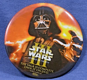 Star Wars III Revenge Of The Sith DVD Promo Button 2005 Darth Vader Saga Pin - Picture 1 of 2