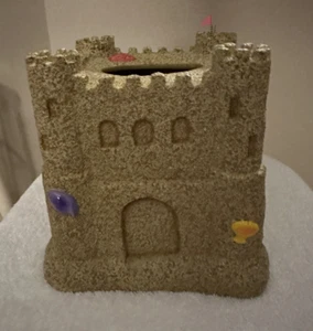 Sapna "Do Your Room" Sand castle Tissue box cover-heavy resin-"sand" texture - Picture 1 of 7