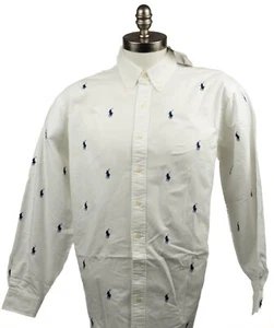 Polo Ralph Lauren Men's Big & Tall Long Sleeve Polo Pony Designed Oxford Shirt - Picture 1 of 2
