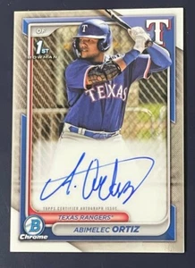 2024 Bowman Chrome ABIMELEC ORTIZ Auto 1st RC Prospect Autograph Card CPA-AO - Bild 1 von 2