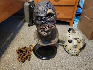 Jason Voorhees Friday the 13th Part 7 movie mold SSN Bust + Crash Hockey Mask 