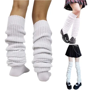 Lose Damen-Socken Lolita gerippter Strick japanische Studentenwärmer lange Socken - Bild 1 von 6