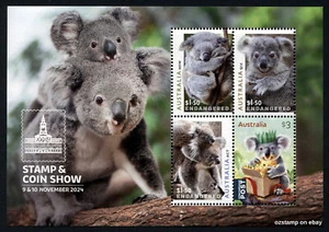 2024 Brisbane Stamp & Coin Show Exclusive Minisheet Koala MUH Australia - Picture 1 of 1
