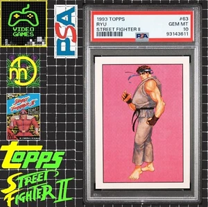1993 Topps Street Fighter II - #63 Ryu - PSA 10 GEM MINT - Picture 1 of 4
