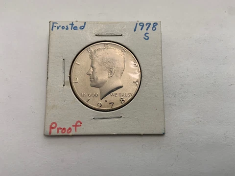1978 S Kennedy Half Dollar Gem Deep Mirror Proof Coin Cover