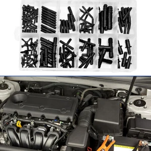 128PCS Vacuum Connectors Assortment Hose Pipe Joints Car Repair Kit Accessories - Foto 1 di 11