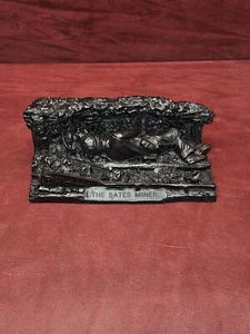 "The Bates Coal miner" Mining Memorabilia Rare Black Coal Ornament - Picture 1 of 3