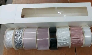 Boxed Set Create & Craft luxury Ribbon x 8 rolls . 3mtrs on each assorted width - Picture 1 of 3