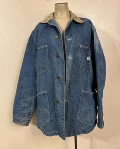 Chaqueta Lee Denim Tareas Años 60 De Colección Manta Sanforizada Forrada Grande Envejecida EE. UU. - Imagen 1 de 24