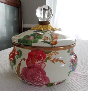 MacKenzie-Childs Flower Market Squashed Canister/Pot  Displayed only - Picture 1 of 5