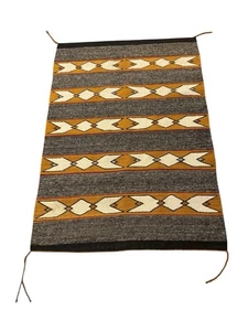 Vintage Navajo Teppich Textil Indianer Indianer Kinn Weben 47x31 cm - Bild 1 von 7