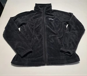 Chaqueta para mujer Columbia mediana polar negra cremallera completa bolsillos con cremallera - Imagen 1 de 6