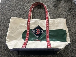 Boston Red Sox 2013 World Series Champs, L.L. Bean Tote Bag Green Fenway Tarp - Picture 1 of 15