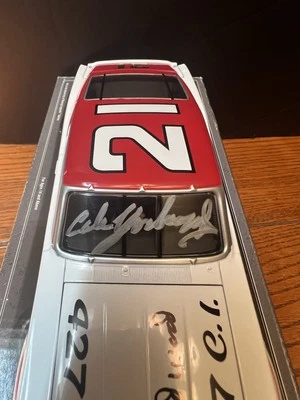 CALE YARBOROUGH & LEONARD WOOD AUTOGRAPHED 1969 MERCURY CYCLONE DIECAST W/COA - Image 1 of 4