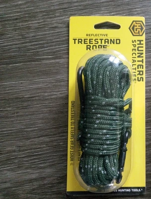 30Ft Heavy Duty Reflective Treestand Rope - Hunting Large-Diameter Rope with 2 C - Image 1 of 2