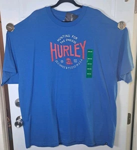 Camiseta Hurley Hunting For The Endless Para Hombre XXL Azul Manga Corta Nueva con Etiquetas Surf Playa - Imagen 1 de 6