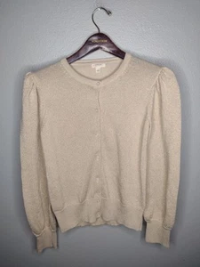 Crewcuts J Crew Kids Girls Button Cardigan Sweater XL 12-14 Metallic Preppy A12 - Picture 1 of 5