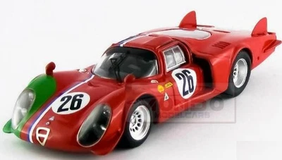 1:43 BEST Alfa Romeo 33.2 Lm #26 1000Km Monza 1968 Trosch Gosselin Red BE9632 - Immagine 1 di 2