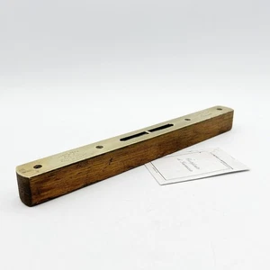 Antica livella bolla in legno e ottone vecchio strumento vintage Hockley Abbey - Picture 1 of 9