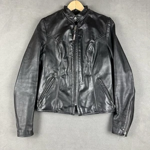 Chaqueta de Motocicleta Brooks De Colección Para Hombres 34 Cuero Negro Café Racer Hecha en EE. UU. - Imagen 1 de 16