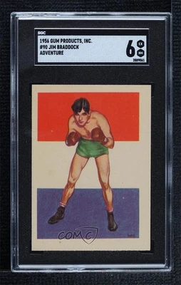 1956 Gum Inc Adventure R749 Jim Braddock James Braddock--Gentleman Boxer SGC 6 - Image 1 of 2