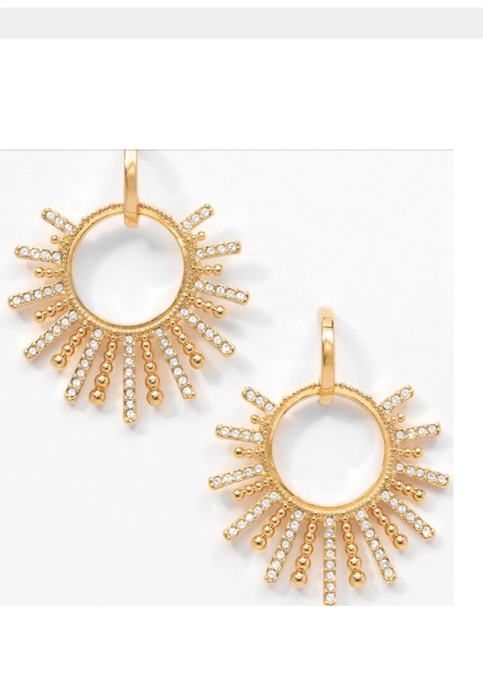 NUEVO Pendientes de piedra de toque de cristal de borde cortado, ¡oro! Navidad, cumpleaños, Hanukka Foto 1 de 1